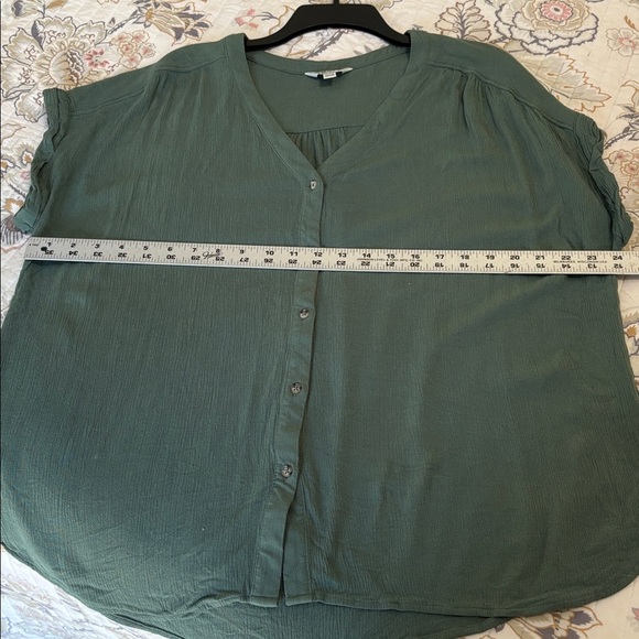 Orvis Textured Green Blouse - Picture 5 of 6